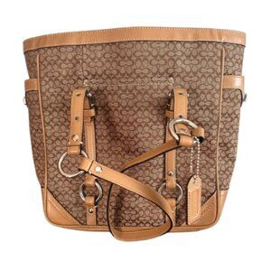 Coach Brown Monogram Shoulder Bag